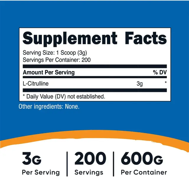 Nutricost L-Citrulline (Base) Powder 2