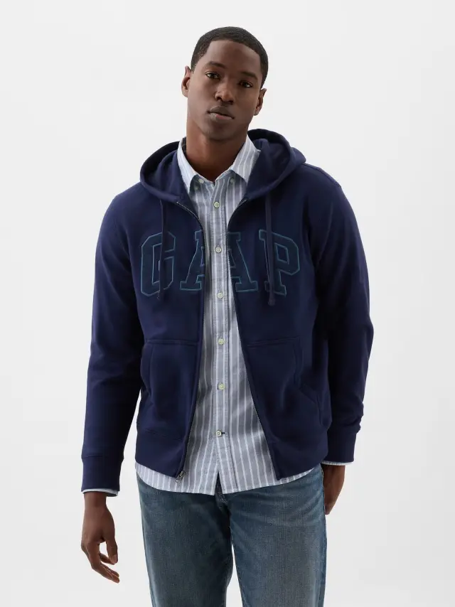 Gap Logo Zip Φούτερ tapestry navy