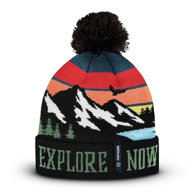 Pentagon Sanctuary "MOUNTAIN" Knit Beanie-Χειμερινός Σκούφος - 104-Multicolour
