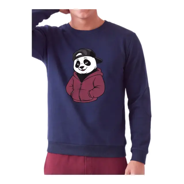 Mario Uomo Ανδρική Πυτζάμα Cool Panda, Χρώμα Σκούρο Μπλε 2