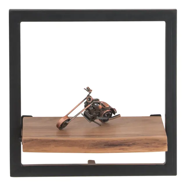 Ράφι LIZARD Φυσικό/Μαύρο Ξύλο 35x25x35cm