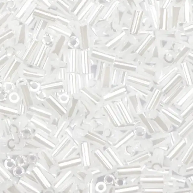 Χάντρα Miyuki Glass Bugles - 458 - White Pearl Ceylon 3mm - 10gr