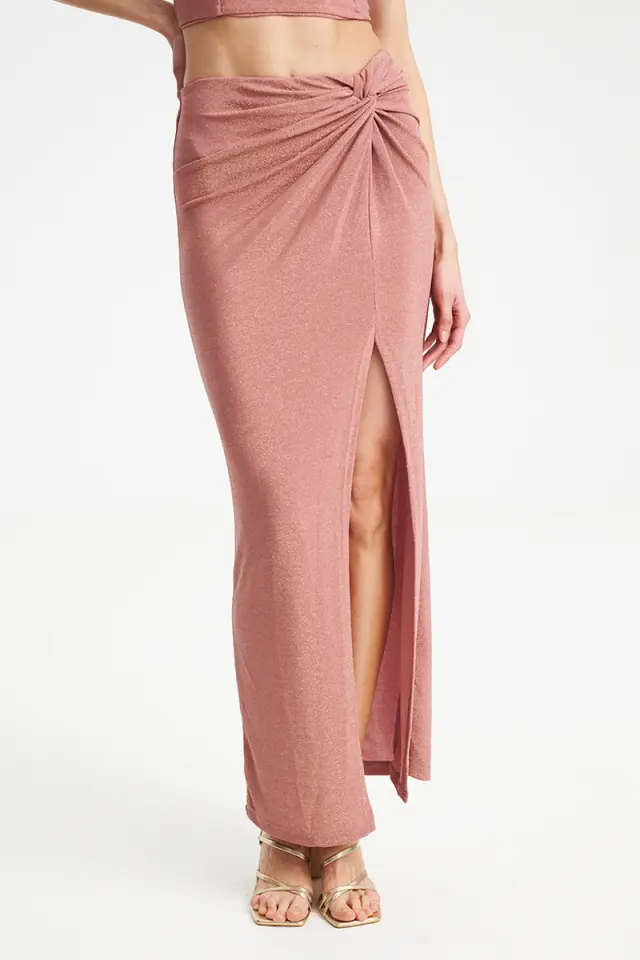 Maxi Φούστα με Draping & Σκίσιμο HYNDRIA SKIRT - XS 2