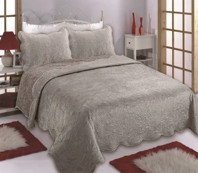 Κουβέρτα βελούδο με sherpa NX2211 (220cm x 240cm + 2x50cm x 70cm) beige - -