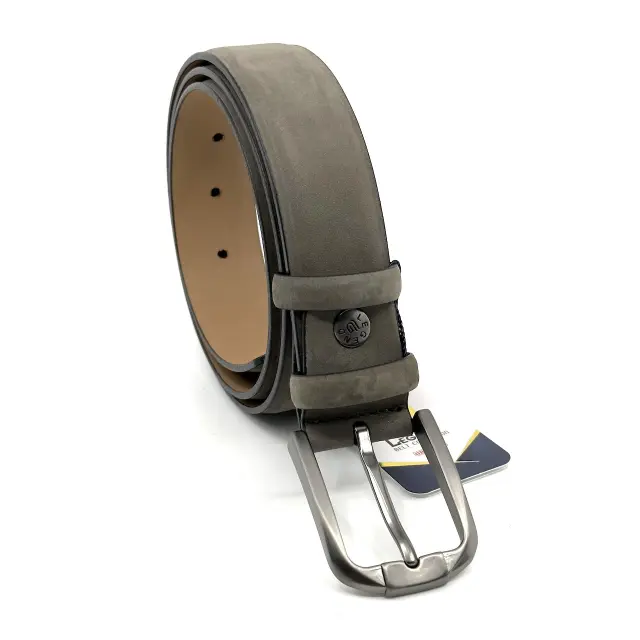 Μπεζ Δερμάτινη Ζώνη Nubuck 3,5 cm - 135cm 3