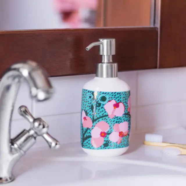 Pylones Soap dispenser πορσελάνης: Chic'oh Orchid Blue 2