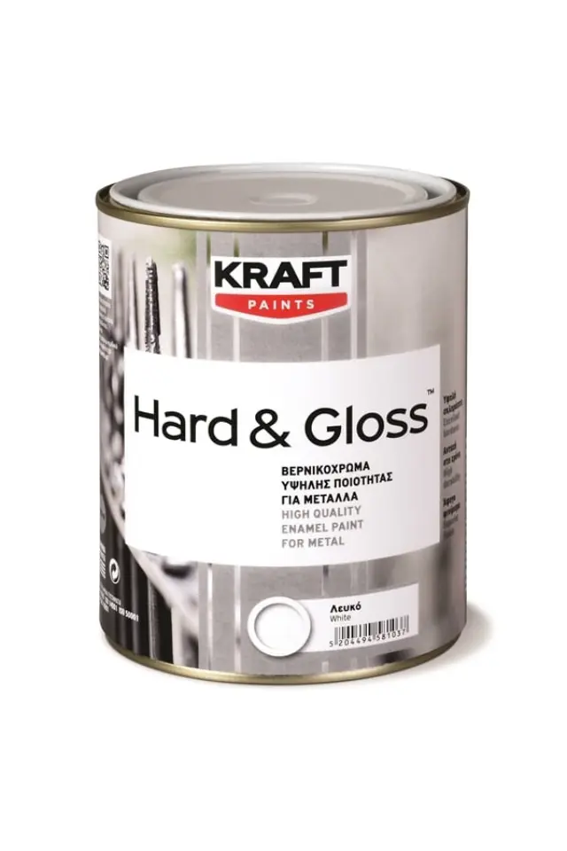 Βερνικόχρωμα Kraft Hard & Gloss Μαύρο Ματ 0.75Lt