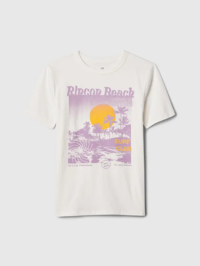 Άσπρη Παιδική Graphic Μπλούζα new off white - S