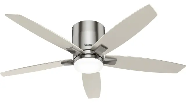 Hunter Valencia 132 Low Profile - Brushed Nickel - Ανεμιστήρας Οροφής με Φωτιστικό 2