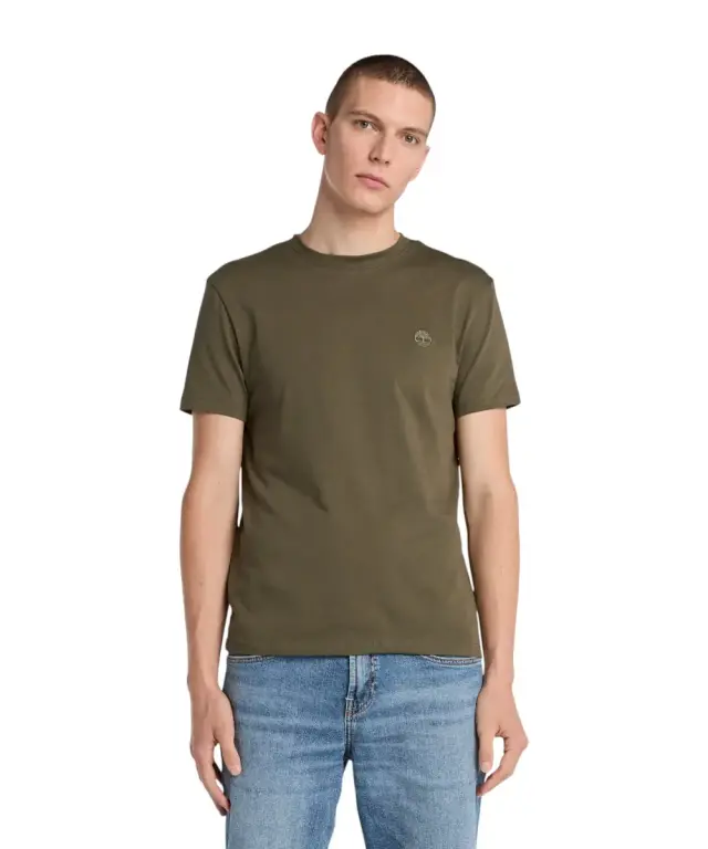 Timberland - Ανδρικό T-shirt SS Dunstan River Jersey Crew Tee Slim Fit TB0A2BPR-AR5 Λαδί - M