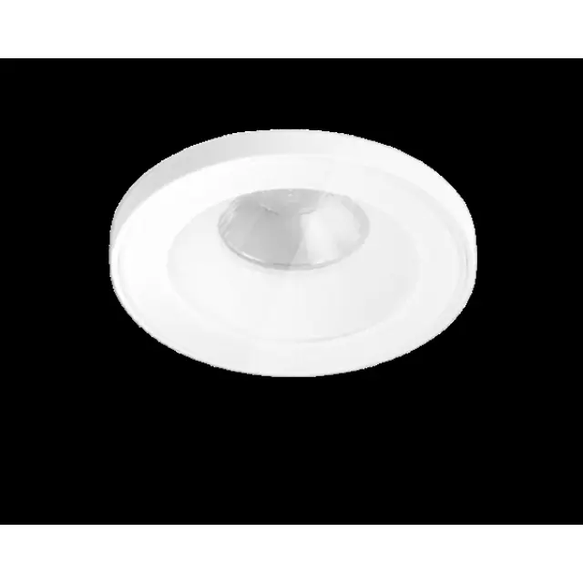 Downlight Play IP65 Glass Square Fixed 6.4W LED neutral-white 4000K CRI 90 14.3º White IP65 560lm