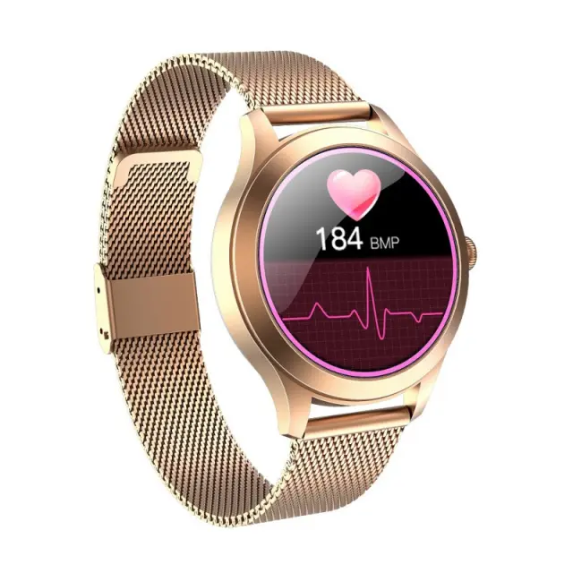 Maxcom Smartwatch FW42 Gold V.4.0 IP68 1.09" 180mAh Ανοξείδωτο Λουράκι Χρυσό 2