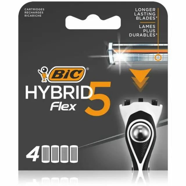 Bic Hybrid Flex 5 Ανταλλακτικά για Ξυραφάκι 4τμχ