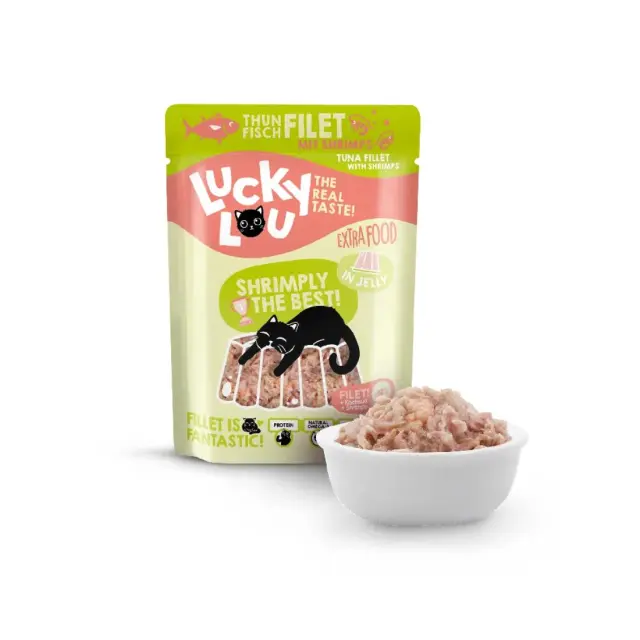 Lucky Lou ExtraFood Jelly Φιλέτο Τόνου & Γαρίδες Φακελάκι 70gr 2