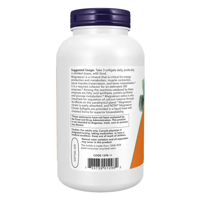 Now Foods Magnesium Citrate 134mg 3