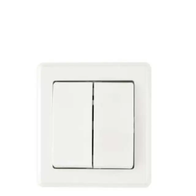 Διπλός Διακόπτης Τοίχου Με Πλαίσιο Heitech 04002282 2