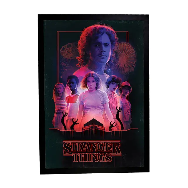 Αφίσα Stranger Things 61x91,5εκ Κορνίζα Ξύλινη Χρώμα Μαύρο Με Ακρυλικό Τζάμι Άθραυστο K1041-69