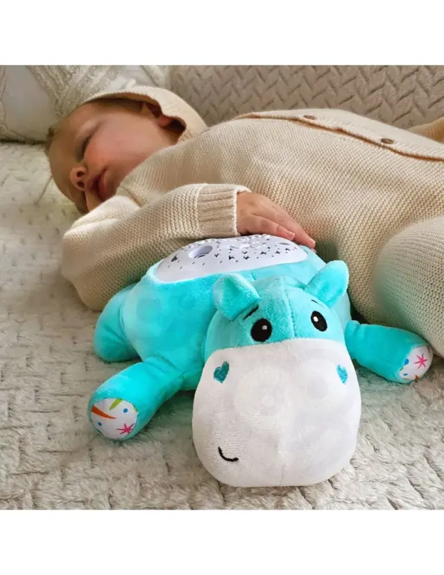 Woopie Baby Λούτρινος Ιπποπόταμος Ύπνου 2σε1 με Προβολέα 2