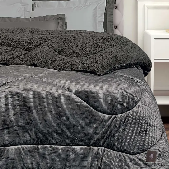 Κουβερτοπάπλωμα 220x240 Υπέρδιπλο 740gsm Essential Greenwich Polo Club 3956 Grey 100% Πολυέστερ 2