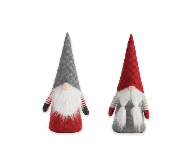 Nef-Nef Homeware Διακοσμητικό Στοπ Πόρτας Gnome Red Hat 40cm Red/Grey 2
