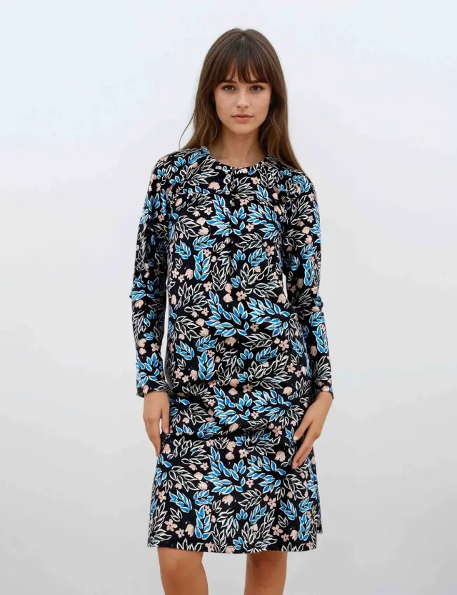 W951 - Type - NIGHTGOWN MIDNIGHT FLOWERS - M 2