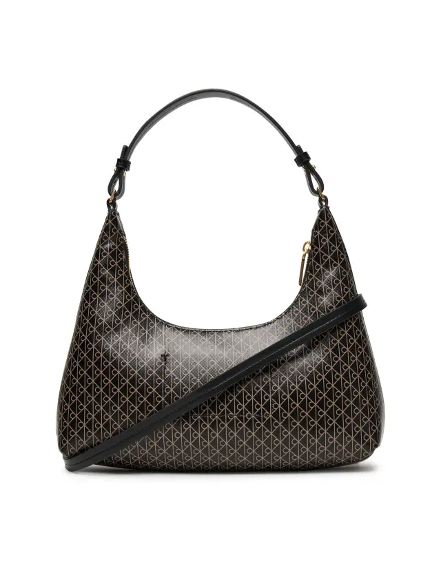 Calvin Klein Emblem Aop Conv Shoulder Bag Μαύρη Γυναικεία Τσάντα 2