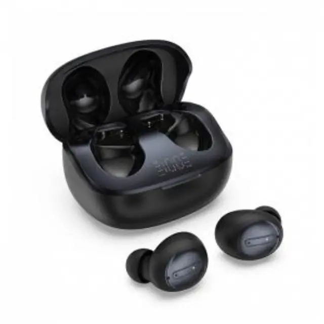 Bluetooth εργονομικά ακουστικά με τεχνολογία ακύρωσης θορύβου (ANC Noise Cancelling), δυνατότητα χρήσης κατά τον ύπνο και θήκη φόρτισης, σε μαύρο χρώμα 2