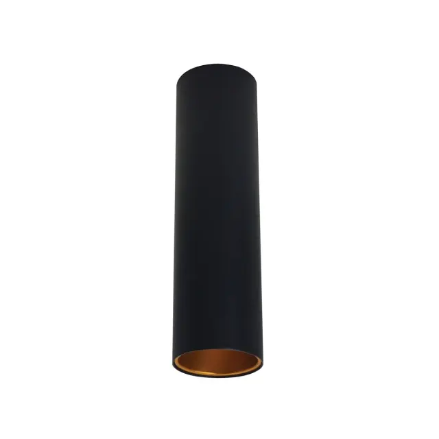 Rein Φωτιστικό οροφής κύλινδρος GU10/PAR16 L25.5cm μαύρο-χρυσό Μαύρο/Χρυσό