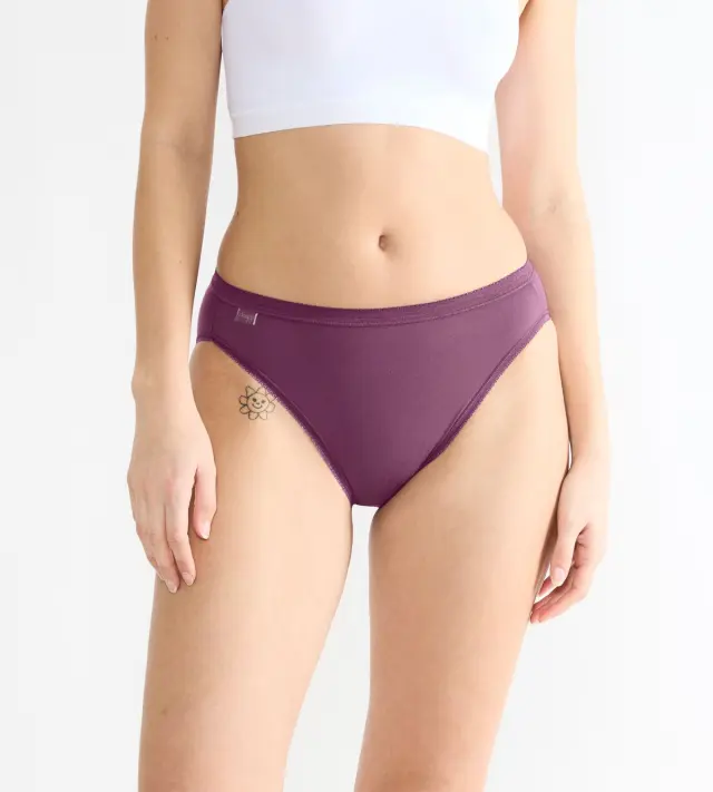Sloggi Basic+ Cotton Tai Βαμβακερά Σλιπ 3-Pack Συνδυασμός Λιλά