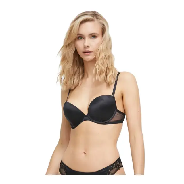 Guess Γυναικείο Σουτιέν Push-Up Corynn, Χρώμα Rhombus G Shiny Blac
