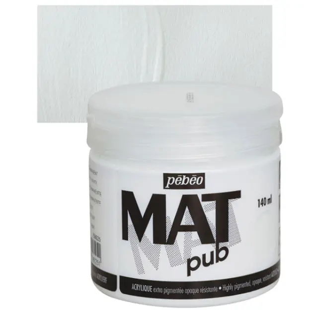 Pebeo Mat Pub Ακρυλικό - 025 Permanent White - 140ml