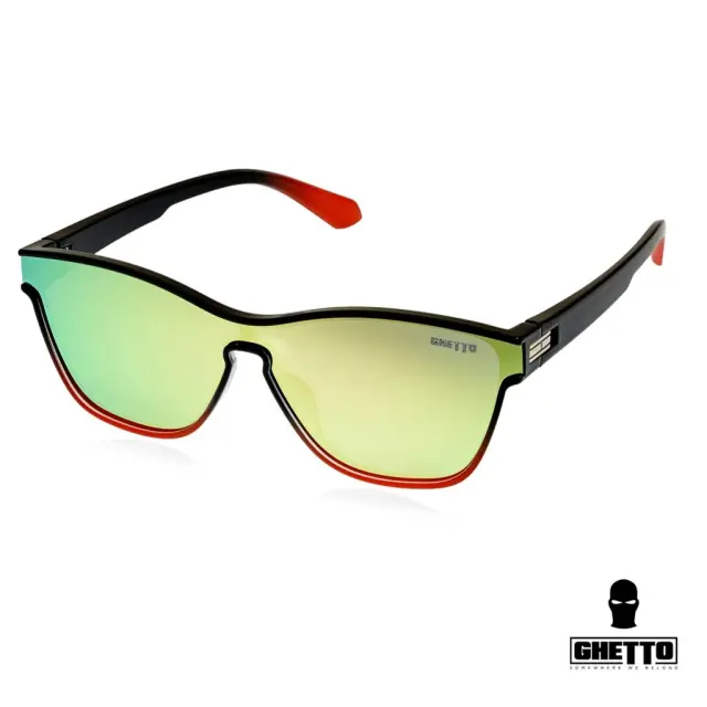 Ghetto Cat Eye Sunglasses BlackRed Frame For Women