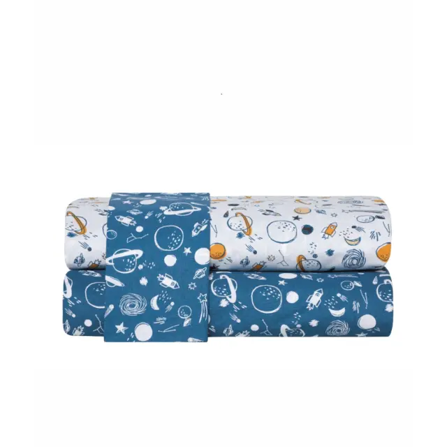 Σετ Παιδικά Σεντόνια Μονά 3 Τεμαχίων Kentia Garnet White-Blue 160x245 3