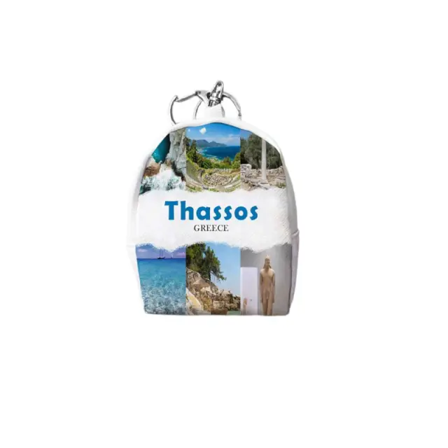 Πορτοφόλι Souvenir μπρελόκ mini - Σετ 10pcs - PVC - Thassos - 7*9*4.5cm - 871793