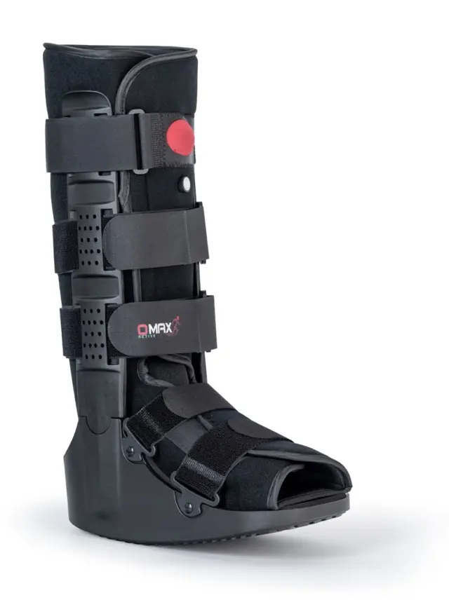 Long Ankle-Foot Orthosis "AIR WALKER BASIC" O-1181/L REHAFUND, Black