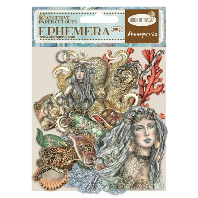 Αυτοκόλλητα Die Cuts-Ephemera Stamperia, Songs of the Sea, Siren