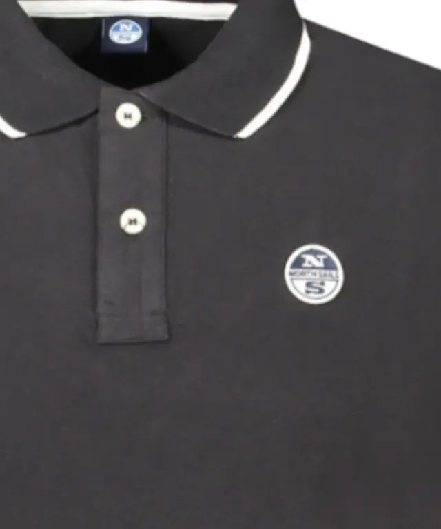 North Sails - Ανδρικό T-shirt Κοντομάνικο Polo 995012-000-0999 Μαύρο 3