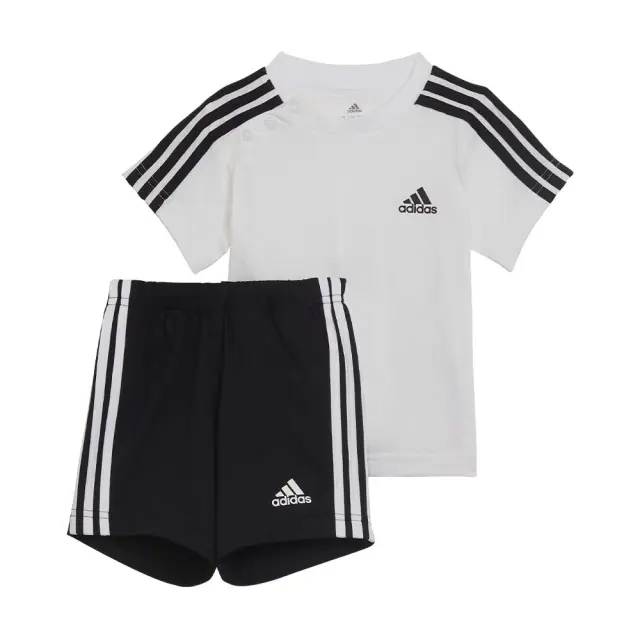 adidas Sportswear Infant's 3Stripes Sport Set Άσπρο - Μαύρο H65817 (adidas Sportswear) - 80