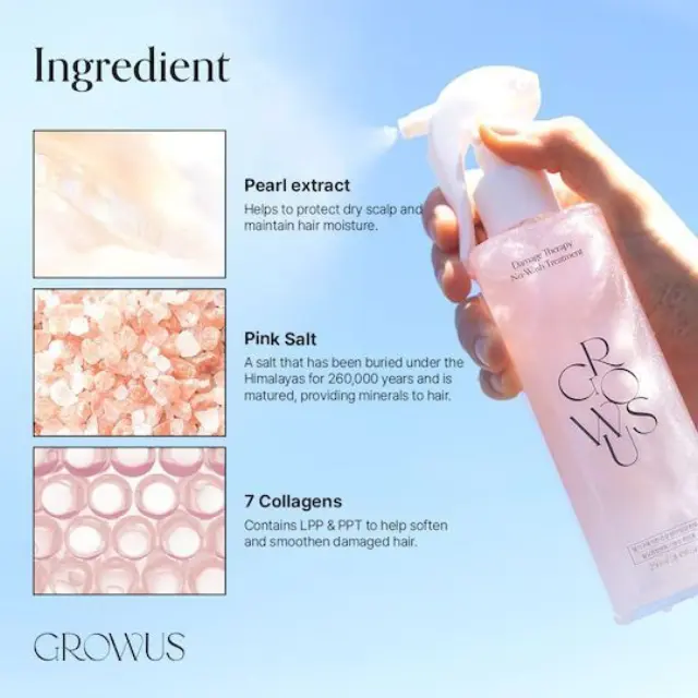 Growus Damage Therapy No-wash Treatment Ex Due Rose Θεραπεία Μαλλιών Χωρίς Ξέβγαλμα 250ml 3
