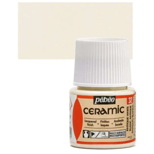Pebeo Ceramic Καλυπτικό Σμάλτο - 32 Antique White - 45ml