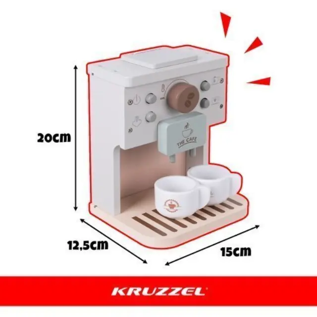 Kruzzel Ξύλινη Καφετιέρα Espresso με Αξεσουάρ Καφέ 2