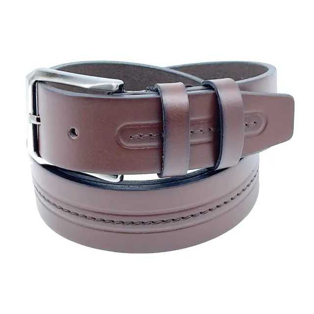 Καφέ Δερμάτινη Ζώνη Full Grain 3,5 cm - 130cm