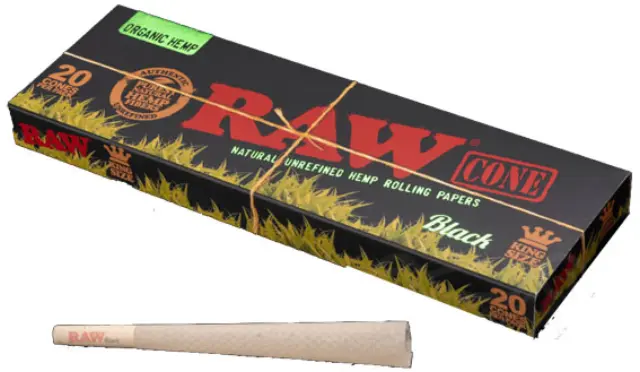 RAW Black Cone PreRolled Organic - Κώνος Προτυλιγμένος - 20τεμ. - King Size