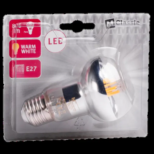 LED Bulb Filament E27 7W R63 2700K 806lm CL