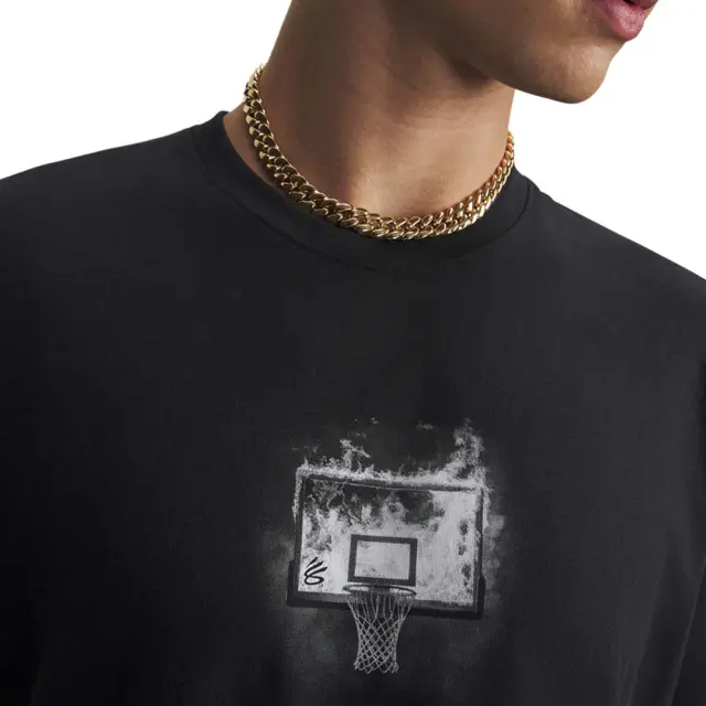 Under Armour Men's Curry Let Him Cook T-Shirt Μαύρο 6009784-001 (Under Armour) - Medium 3