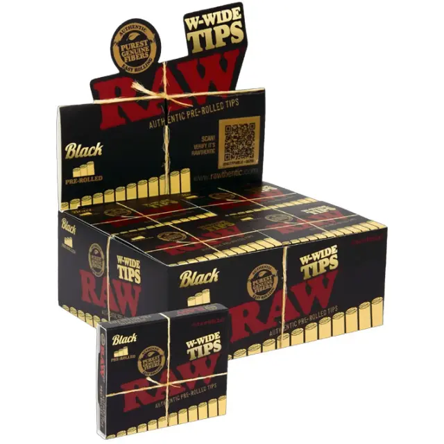 RAW Pre-Rolled Tips Τζιβάνα Black Regular- Προτυλιγμένη 3