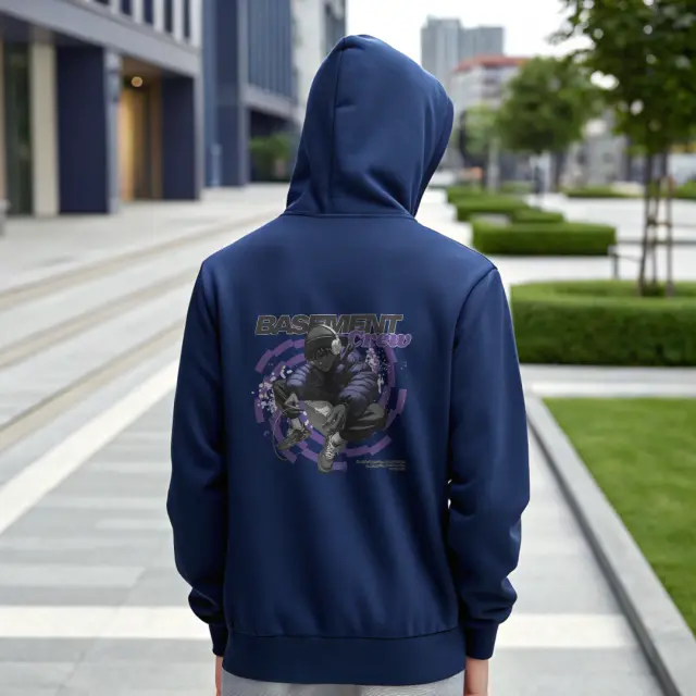 Φούτερ Noshame® Navy με τύπωμα Crew - 512485 - XXL