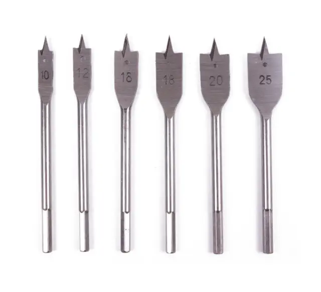 Drill set 6 pieces spade bits