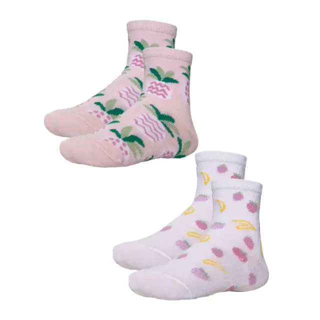 Ysabel Mora Παιδικές Κάλτσες Κορίτσι Anklet - 2 Ζεύγη, Χρώμα Λευκό-Λιλά - 35-37