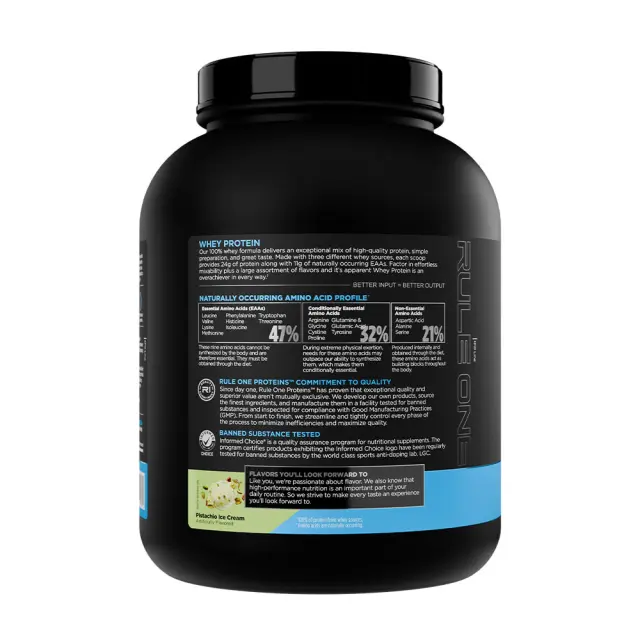 Rule1 Whey Protein Pistachio Ice Cream, 5 lbs 3